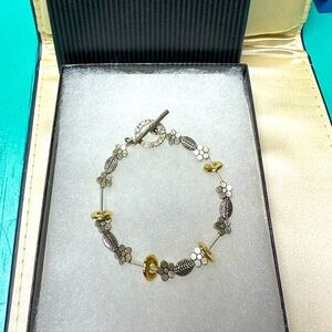 Bonnie Beyer, sterling silver and gold plated bracelet